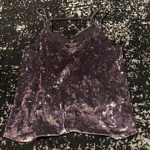 american eagle grey velvet camisole